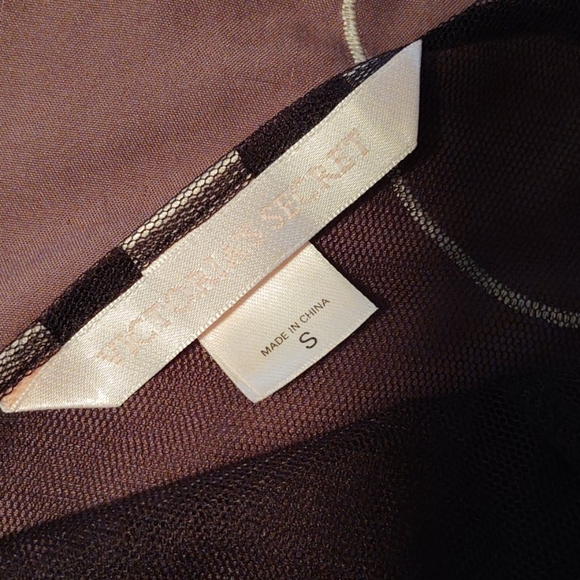 Victoria's Secret Black Mesh Sequin Embellished Set S - Picture 9 of 13